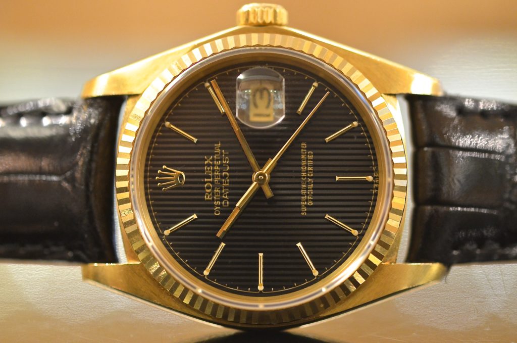 Rolex Datejust Ref 16238 Quadrante Tapisserie In Oro Giallo 18k